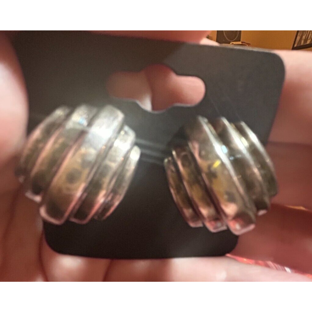 Sterling Silver Clip on Art Deco Earrings